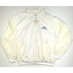 VTG POSH Mens XL White WINDBREAKER Crown Princess Cruises Logo NWT NEW Flaws